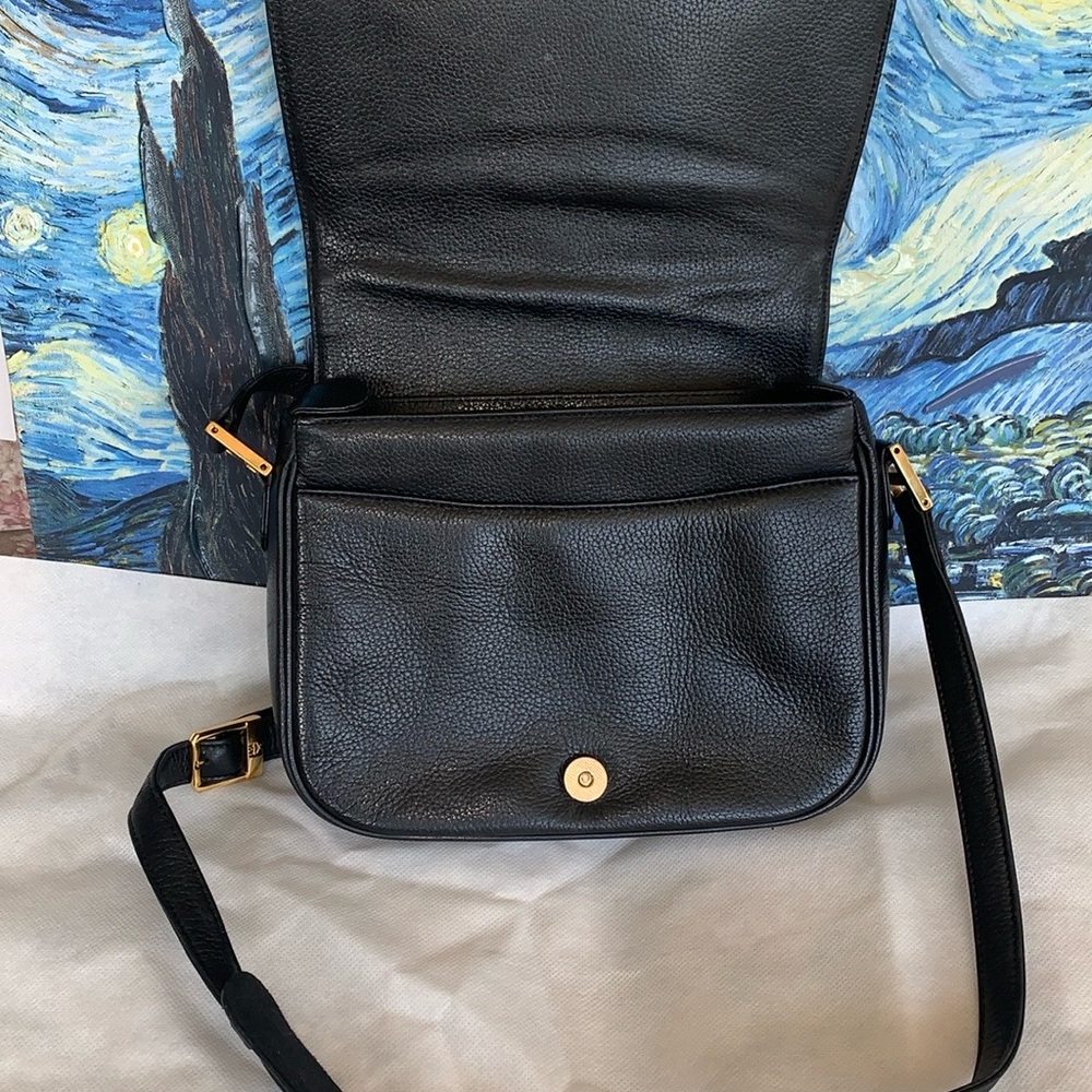 MCM Vintage Black Crossbody Bag with Gold Accents - Picture 3 of 8
